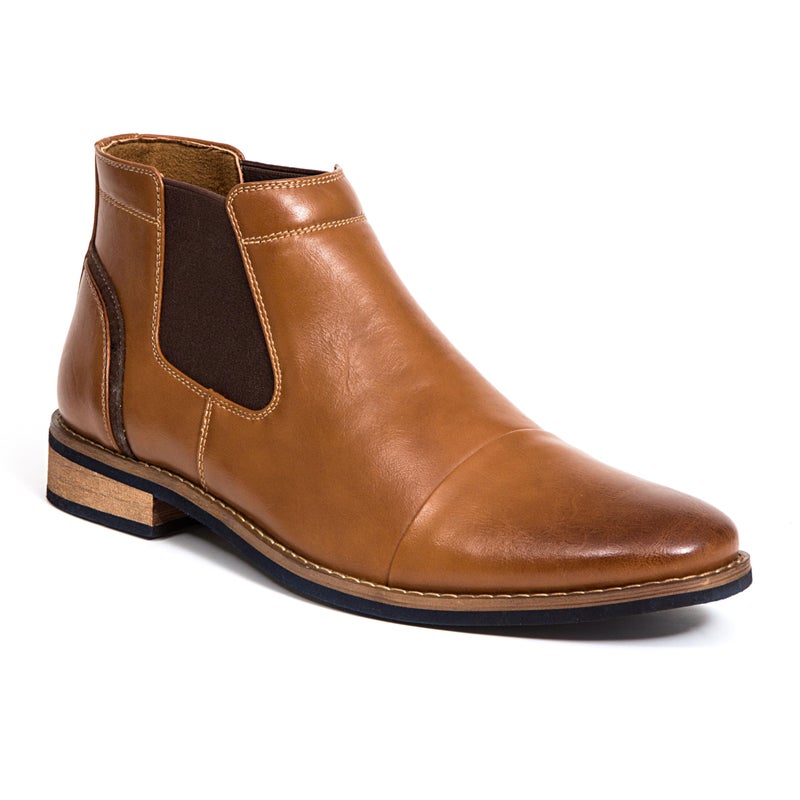 Deer Stags Men's Argos Dress Comfort Chelsea Boot Boot, Tan/Blue, 8.5 M US - Image 1